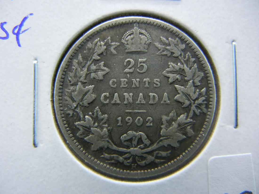 1902-H Canada Quarter Dollar.  Fine. (1 of 3)
