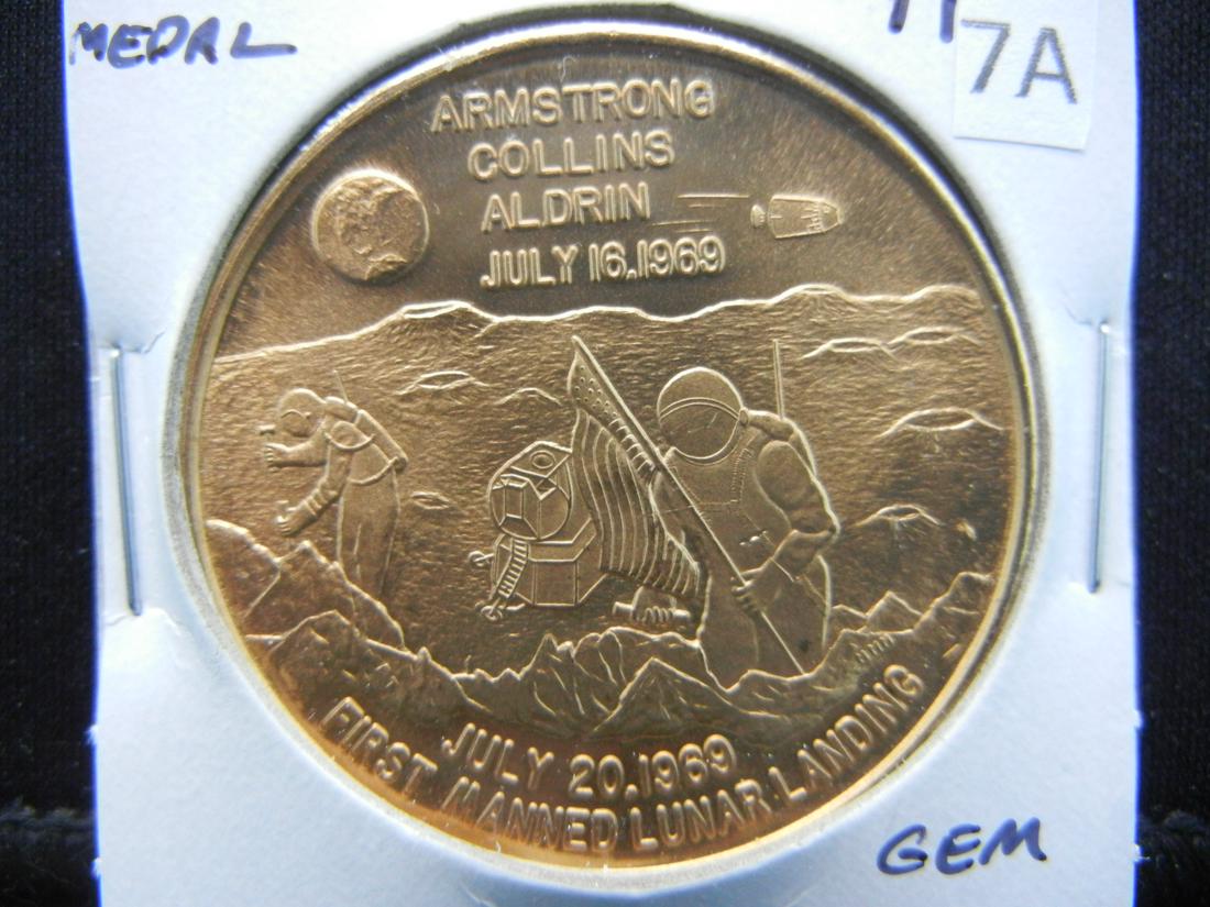 1969 Medal.  Apollo 11.  Gem UNC. (1 of 3)