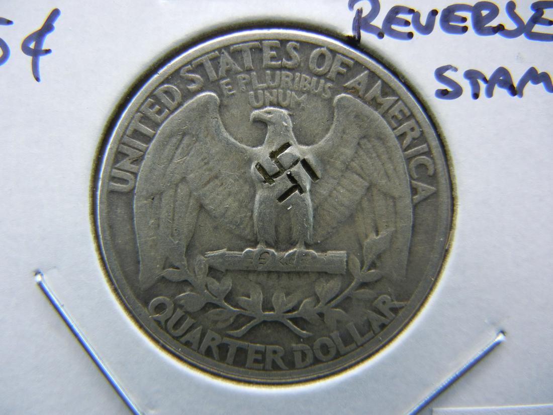 1932 Washington Quarter Dollar.  Reverse Stamp. (1 of 3)