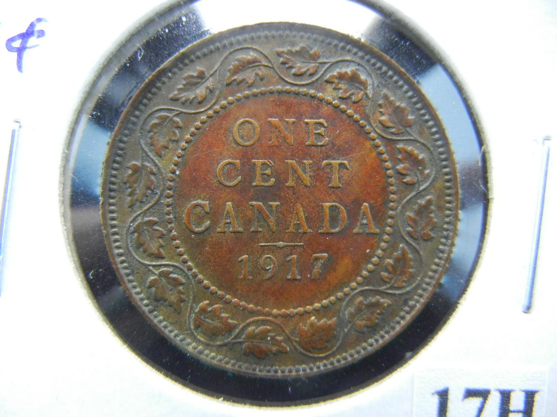 1917 Canada One Cent Piece .  High Grade. (1 of 3)