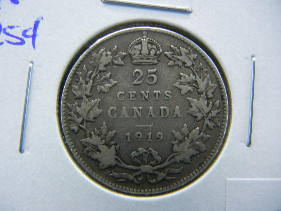 1919 Canada Quarter Dollar.  VF+. (1 of 3)