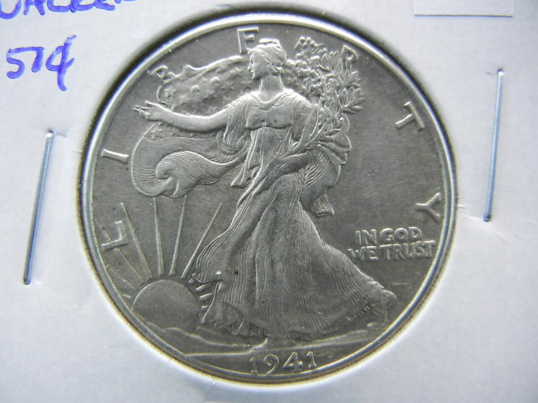 1941 Walker Half Dollar. AU.: 1941 Walker Half Dollar. AU.