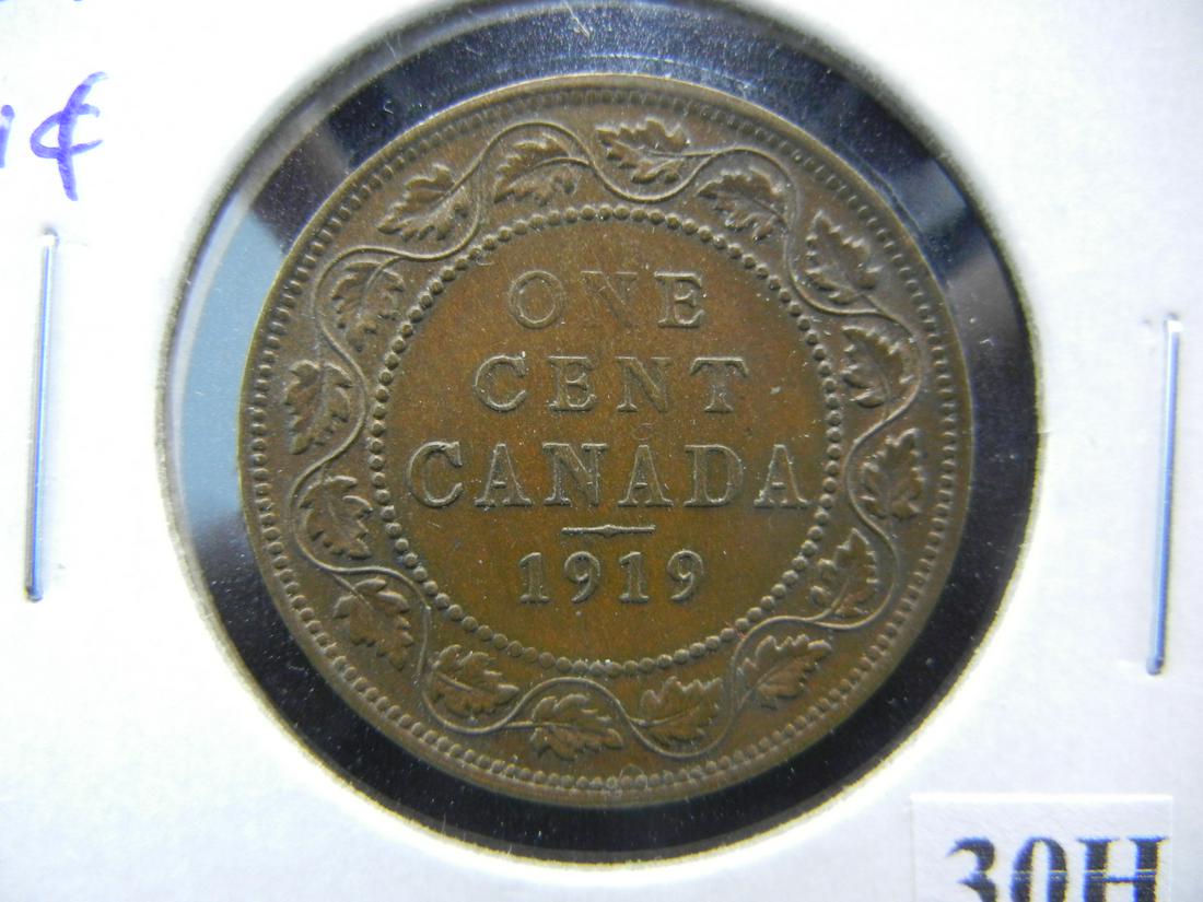 1919 Canada One Cent Piece .  UNC. (1 of 3)