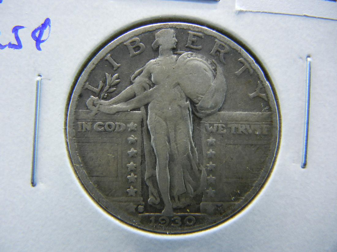 1930-S Standing Quarter Dollar.  Fine. (1 of 3)