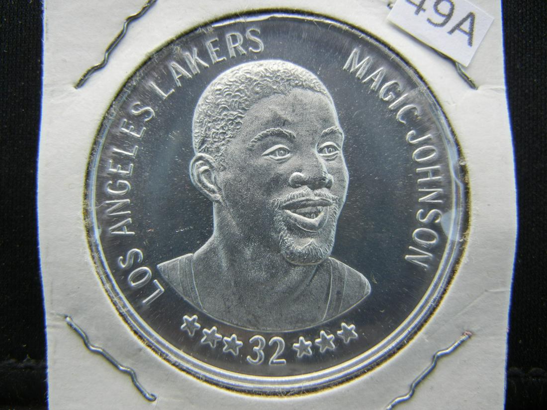 Magic Johnson.  Los Angeles Lakers #32. (1 of 3)