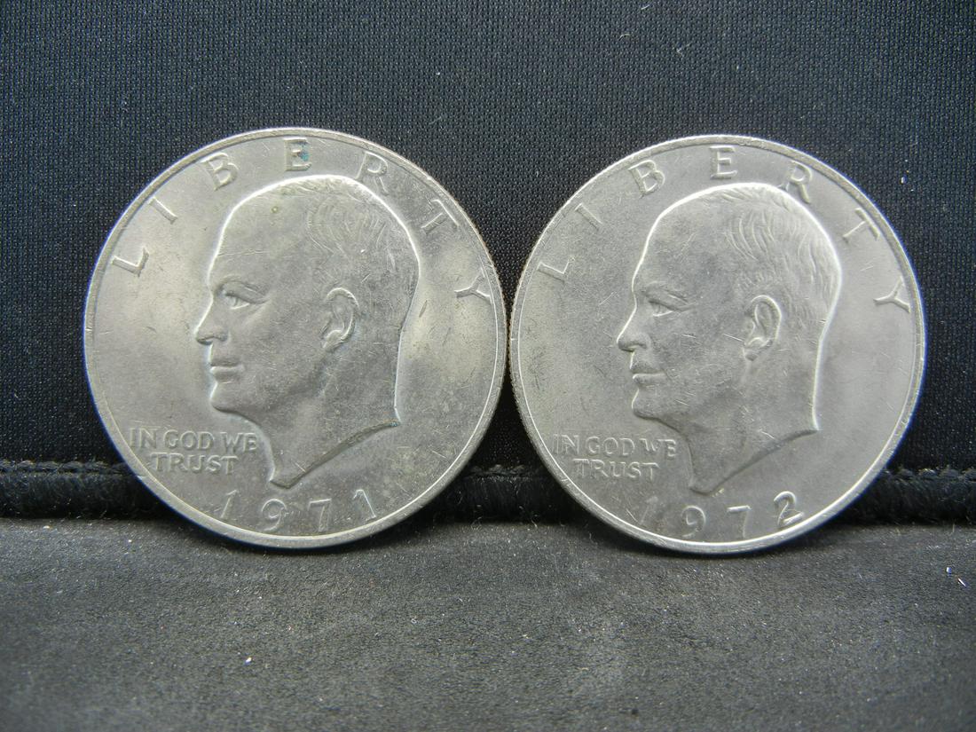 1972, 1971 Ike Dollars (1 of 2)