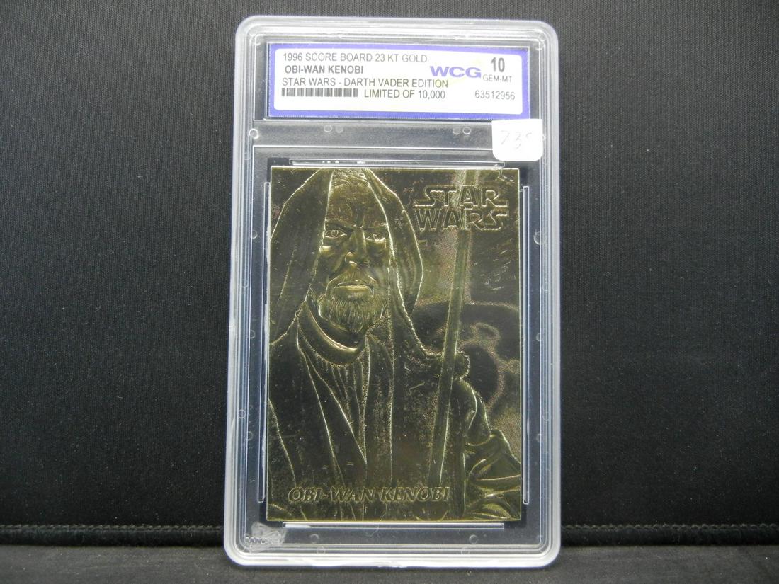 STAR WARS "OBI-WAN-KENOBI/DARTH VADER EDITION", 23K: STAR WARS "OBI-WAN-KENOBI/DARTH VADER EDITION", 23K GOLD, GRADED BY WCG AS 10/GEM MINT, SEALED/SLABBED, LIMITED OF ONLY 10,000