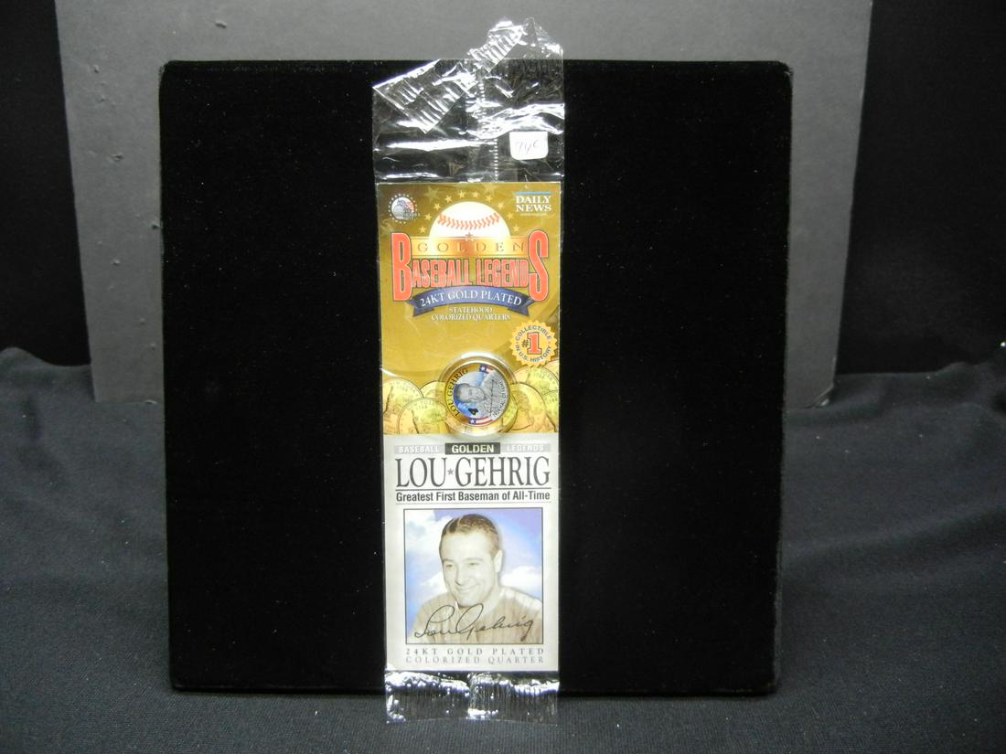 (BASEBALL LEGEND'S/LOU GEHRIG-1939 HALL OF FAME, 24 K (1 of 3)
