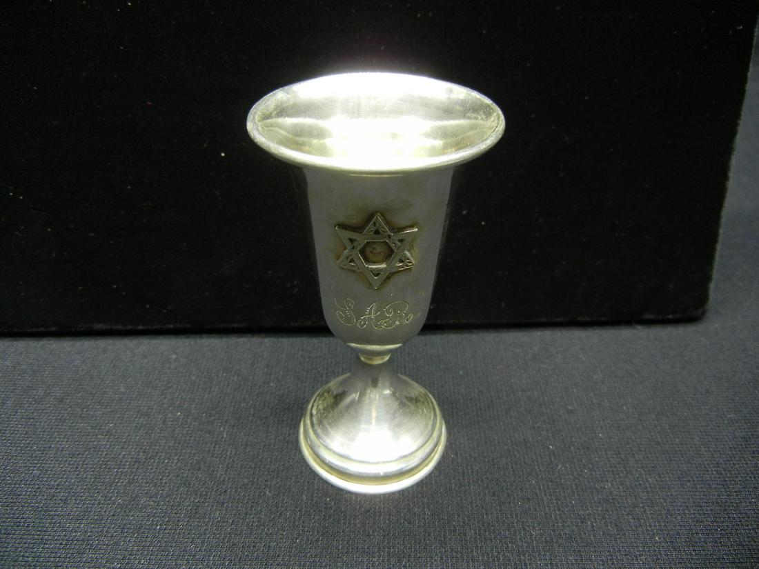 Sterling Silver Jewish Shot Shot Glass. Rabbi Solomom: Sterling Silver Jewish Shot Shot Glass. Rabbi Solomom Rosenstein.