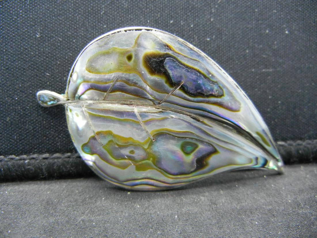 925 Mexico Abalone Leaf.: 925 Mexico Abalone Leaf.