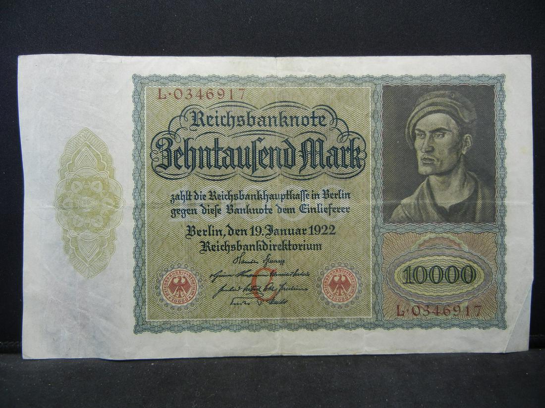 1922 Germany Weimarer Republik 10,000 Mark (1 of 3)