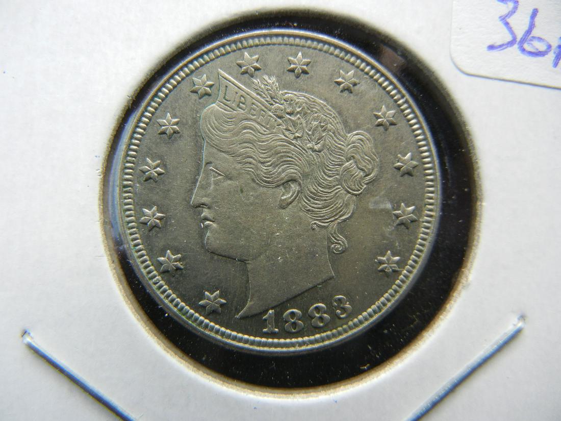 1883 No Cents V Nickel. UNC (1 of 3)