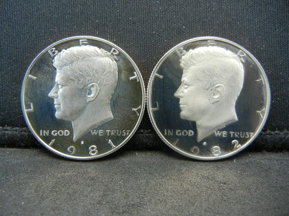 1981-S, 1982-S Kennedy Half Dollars (1 of 2)