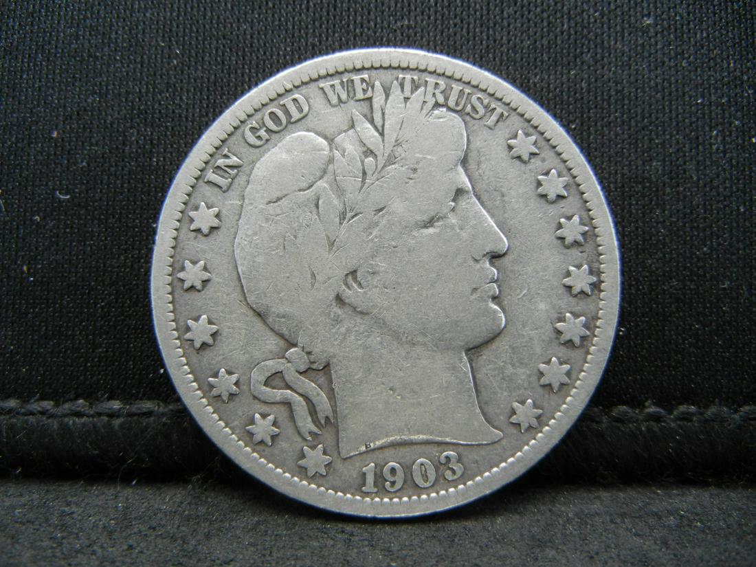1903 S Barber Half Dollar VG/Fine Better date (1 of 2)