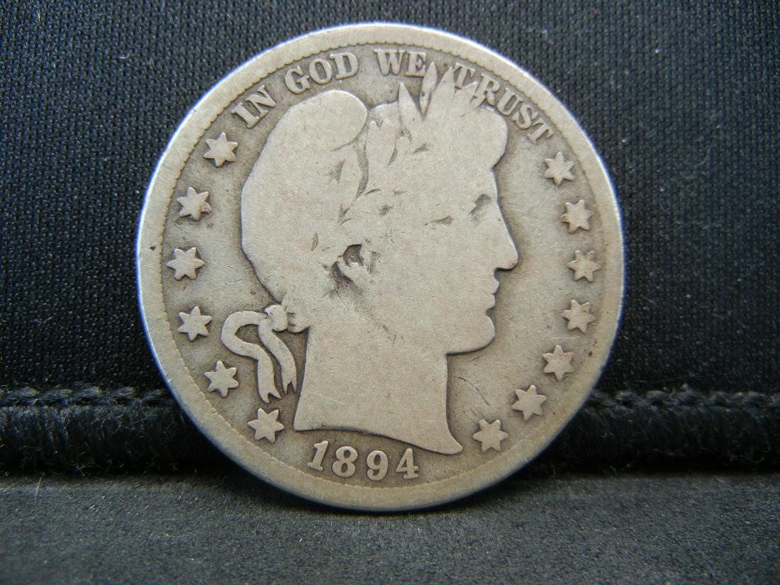 1894 S Barber Half Dollar Good+ Better date (1 of 2)
