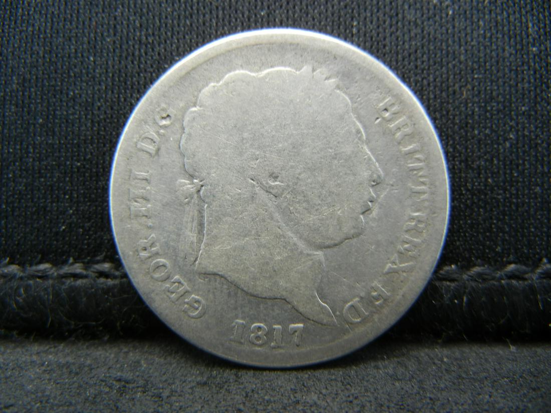 1817 Silver One Shilling Britain Coin (1 of 2)