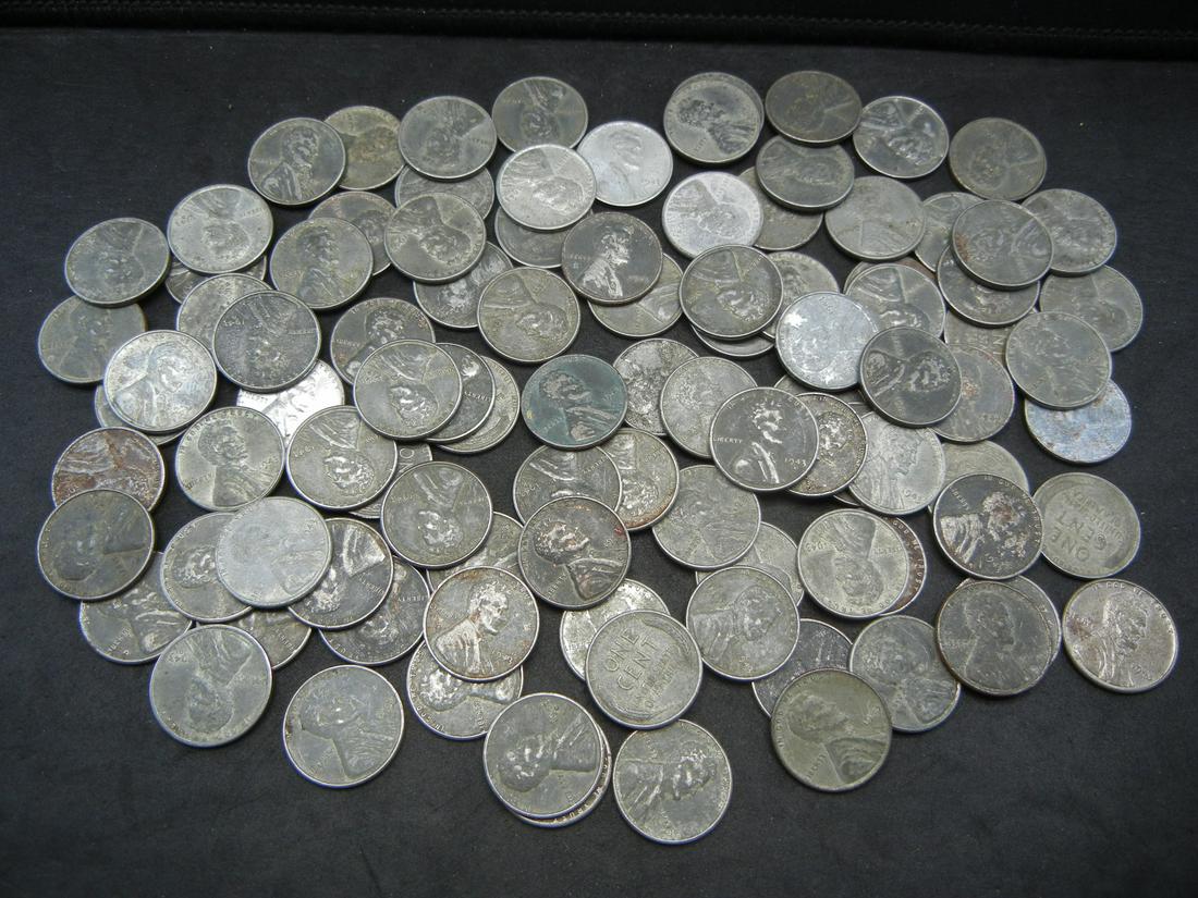 (100) Steel Wheat Cents in a bag Above Average Quality (1 of 5)