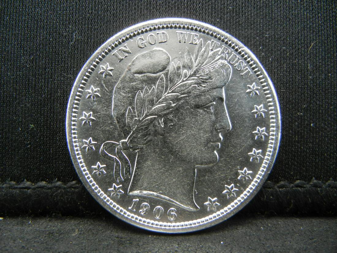 1906 Barber Half Dollar AU Scarce (1 of 2)