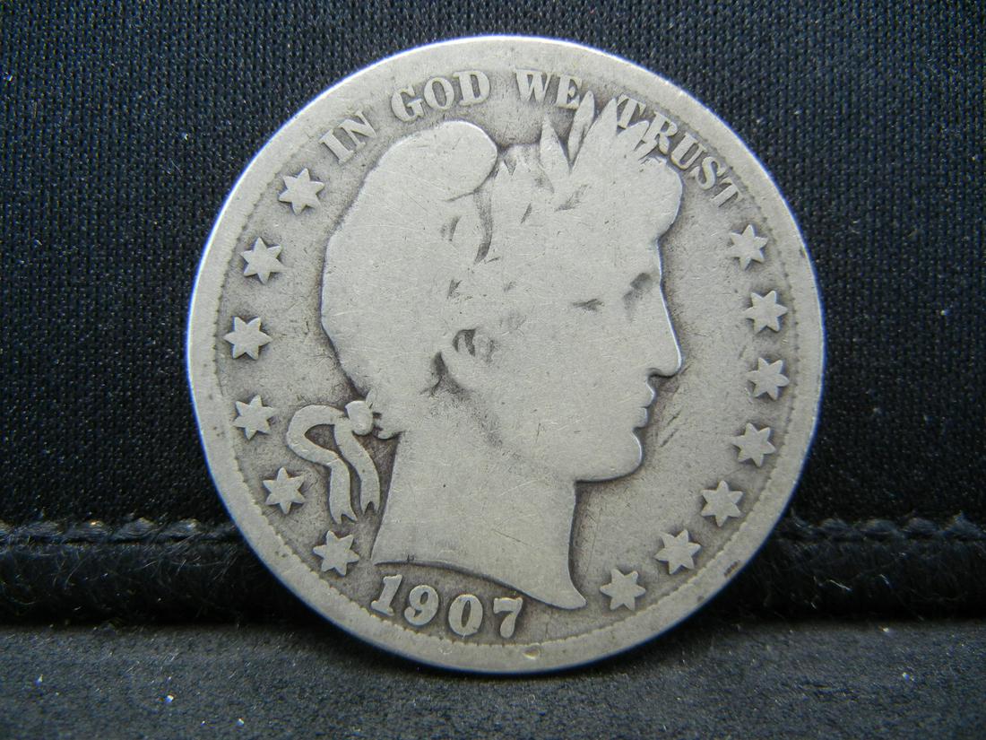 1907 O Barber Half Dollar G+ (1 of 2)