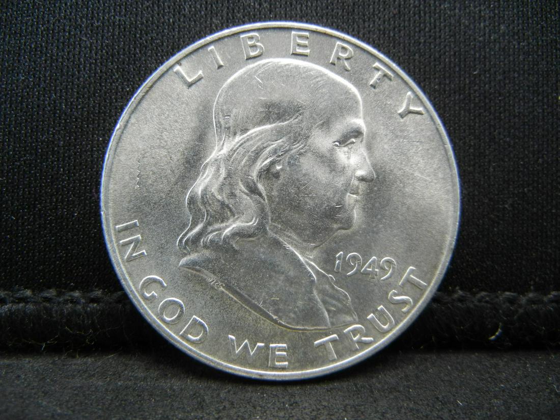1949 D Franklin Half Dollar Gem BU Key Date (1 of 2)