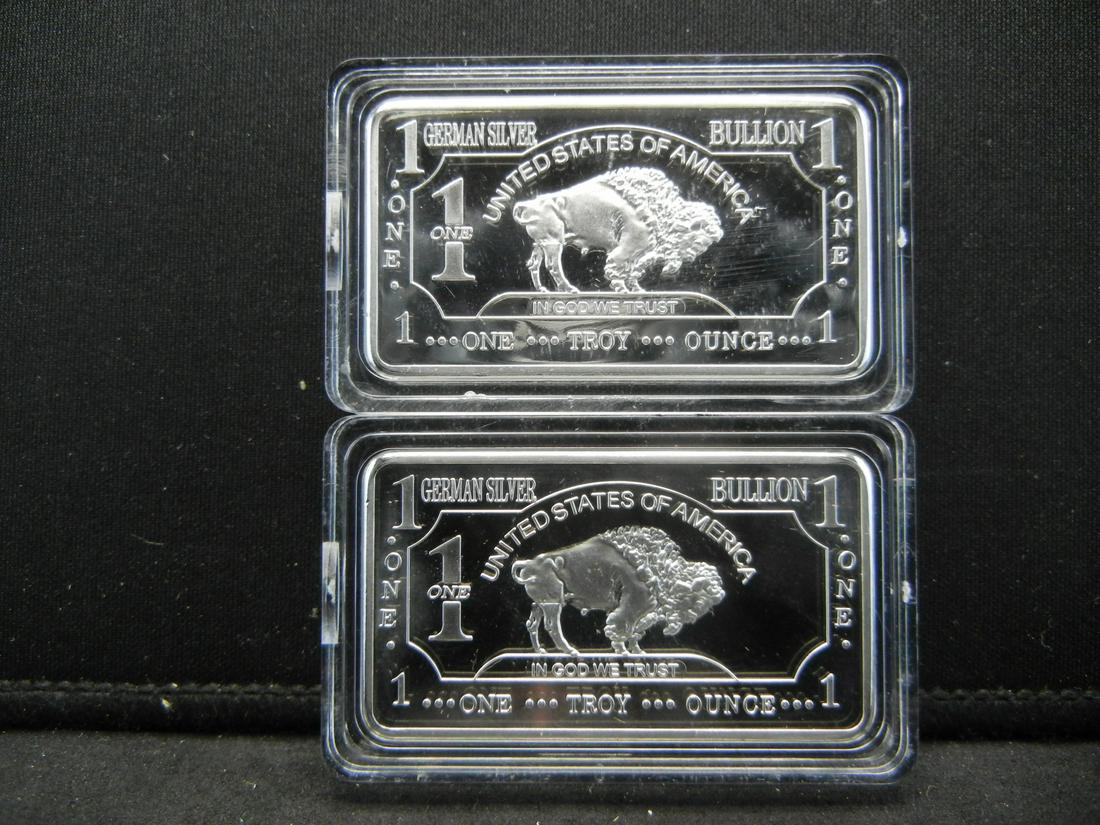 CLAD 2 One Troy Ounce German Silver Buffalo Collector: CLAD 2 One Troy Ounce German Silver Buffalo Collector Bars Clad