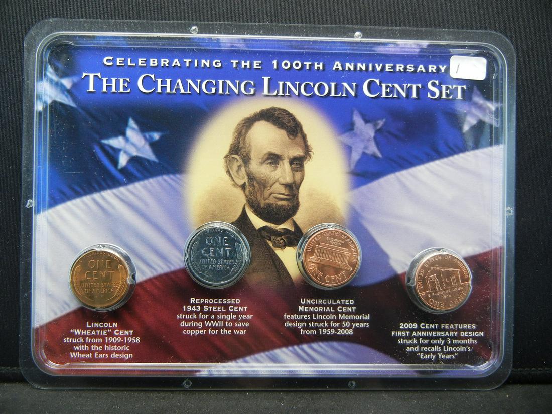 100th Anniversary Of The Changing Lincoln Cent Set 0001 On Aug 08 2019 Richard L Edwards Auctioneering In Oh