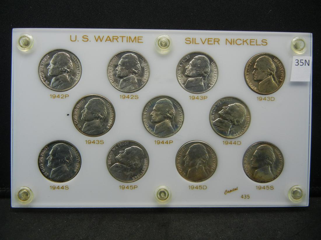 1942-1945 Brilliant Uncirculated 11 Coin U.S. Wartime (1 of 2)