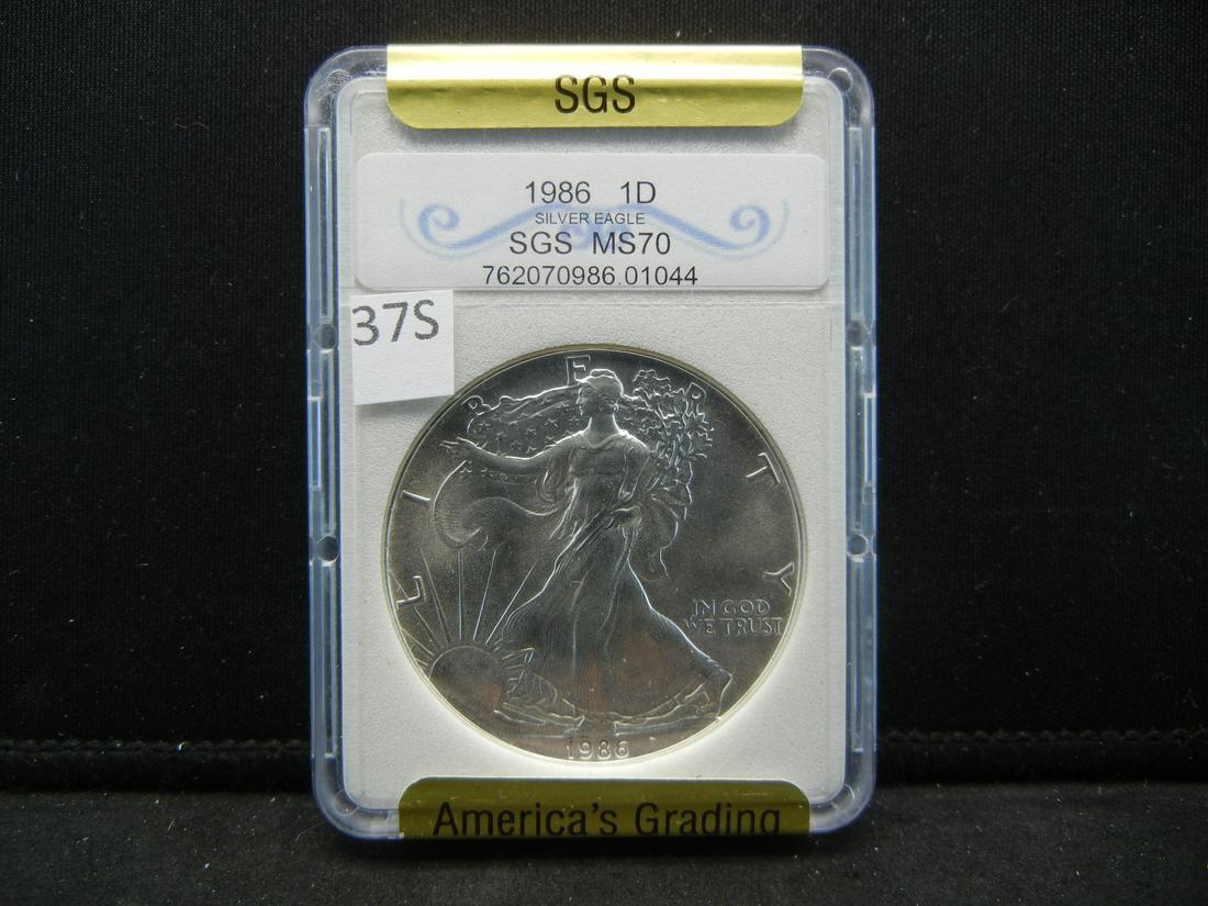 1986 SGS MS70 American Silver Eagle (1 of 4)