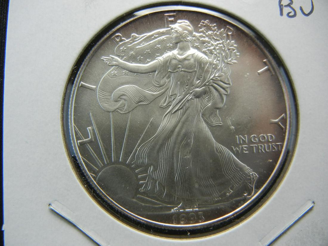 1993 American Silver Eagle. Gem BU (1 of 3)