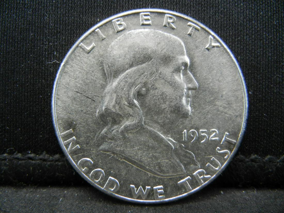 1952 SILVER FRANKLIN (90%) HALF, UNCIRCULATED/ FULL (1 of 2)
