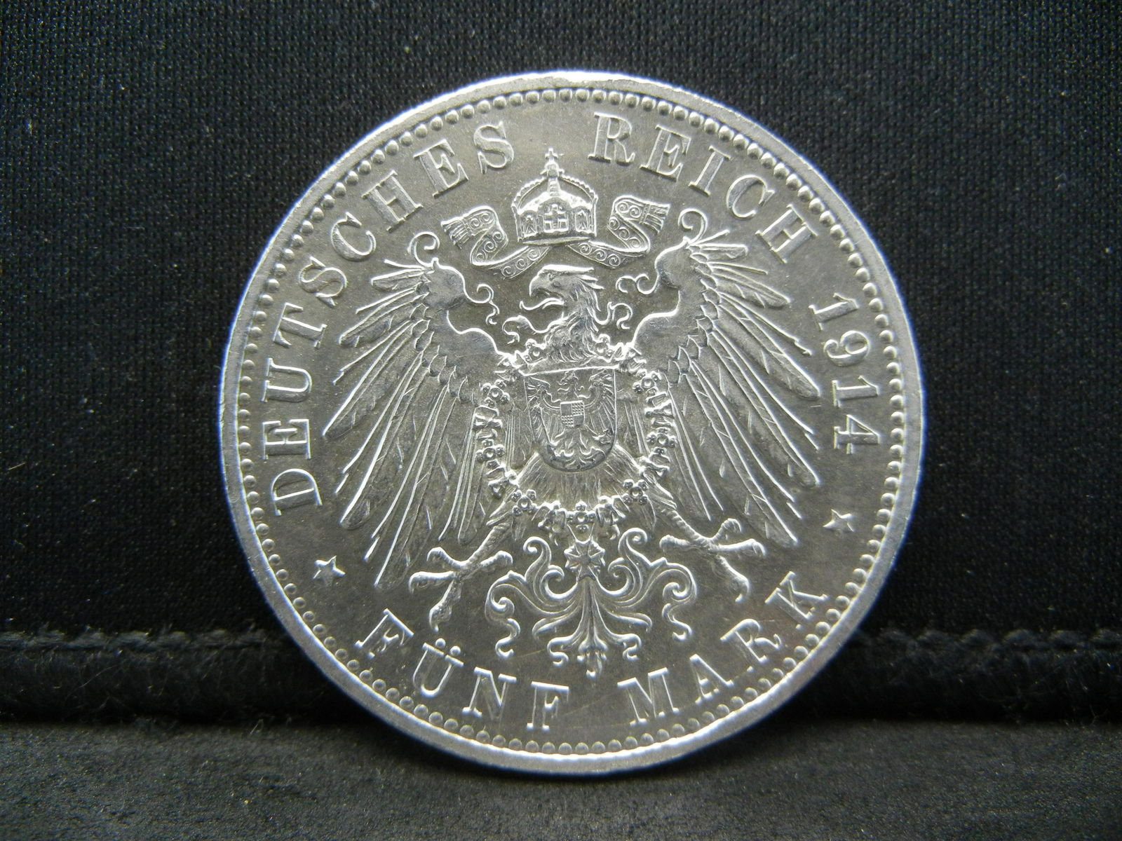 1914 5 Mark Silver German Coin Higher Grade Scarce!! (1 of 3)