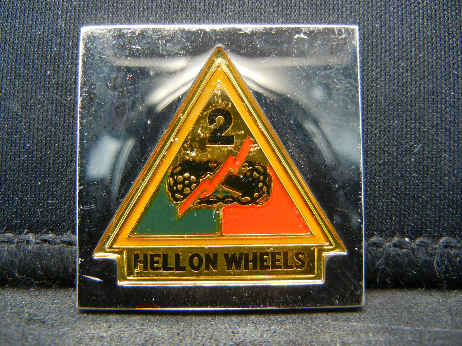 Approximately .46 troy Ounces Sterling Silver bar 2nd: Approximately .46 troy Ounces Sterling Silver bar 2nd Armored Division Hell on Wheels