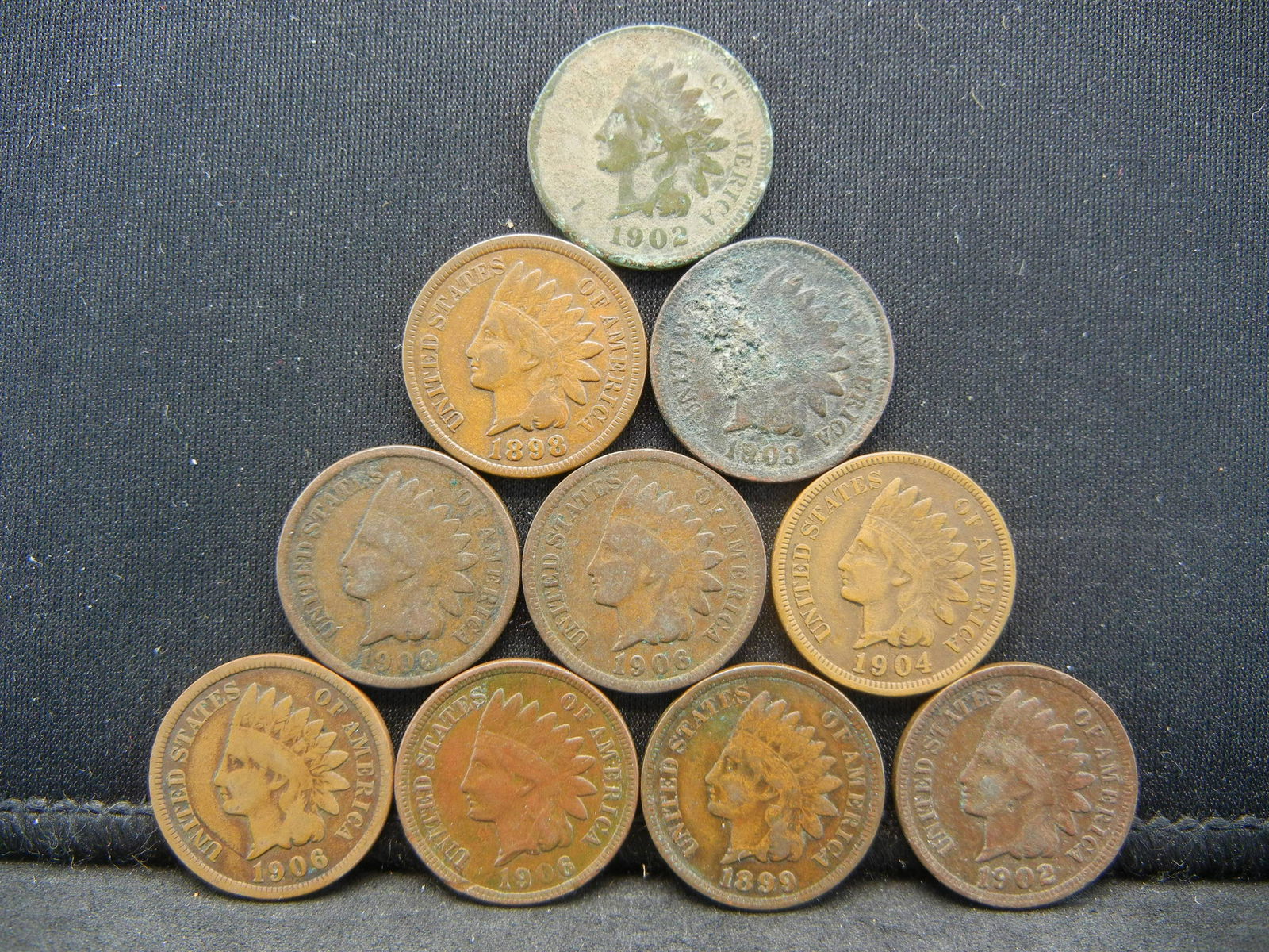 (10) Indian Head Cents AVE Circ. 2 are Corroded (1 of 2)