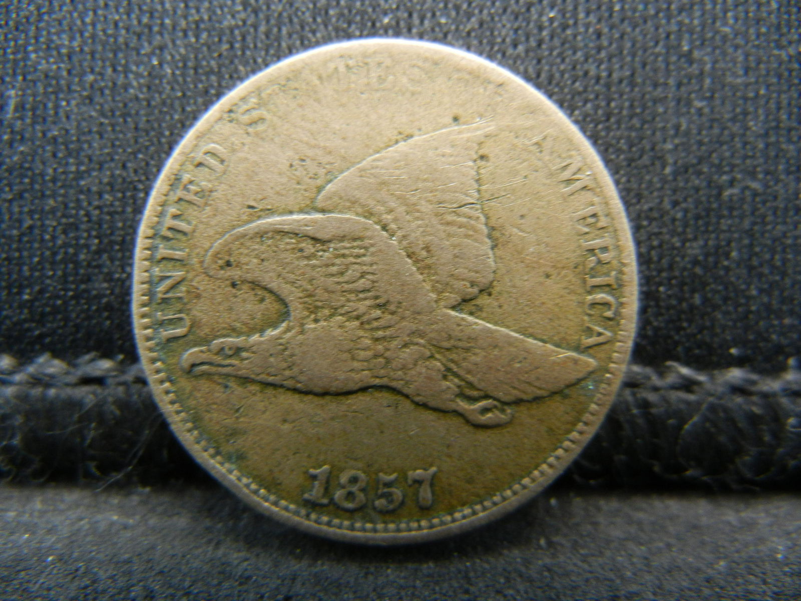 1857 Flying Eagle Cent F/VF (1 of 2)