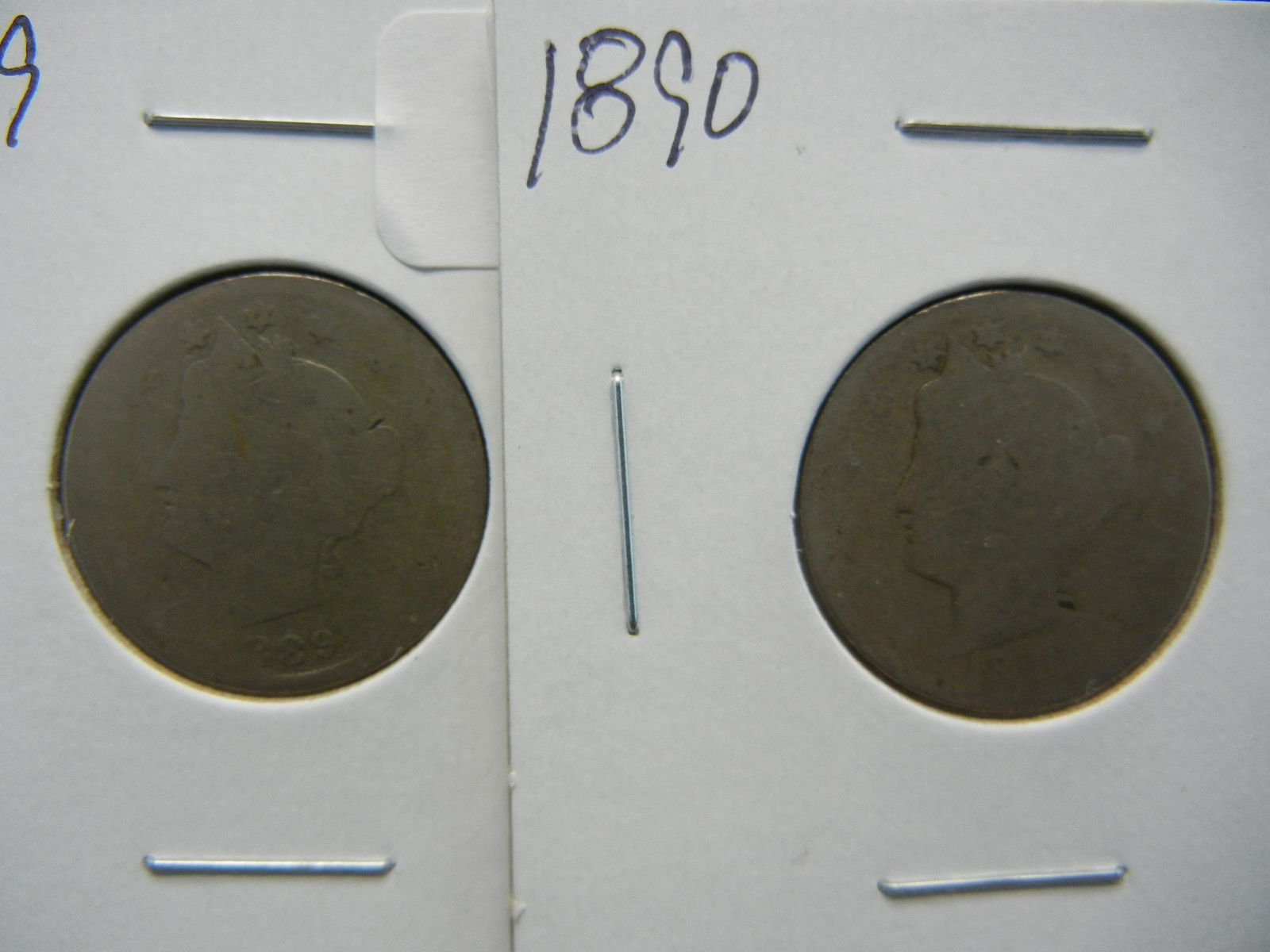 1889 & 1890 Liberty Nickels Better Dates (1 of 3)