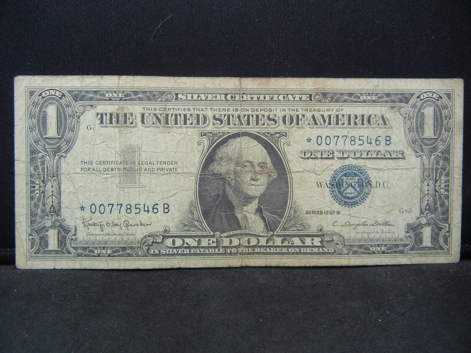 1957 B Star Note One Dollar Silver Certificate (1 of 3)