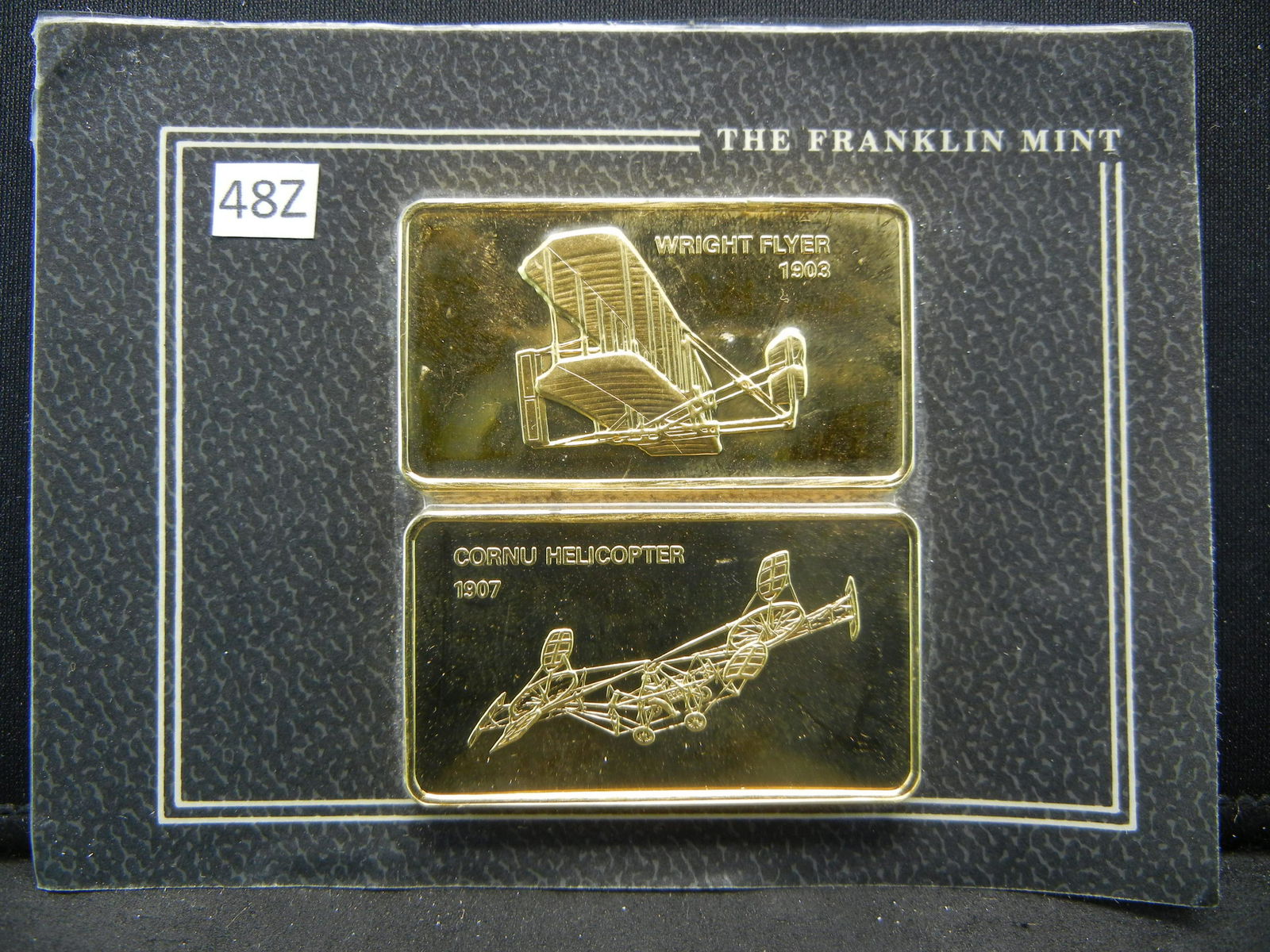 Franklin Mint 2 One Ounce Collector Bars. Wright Flyer, (1 of 3)