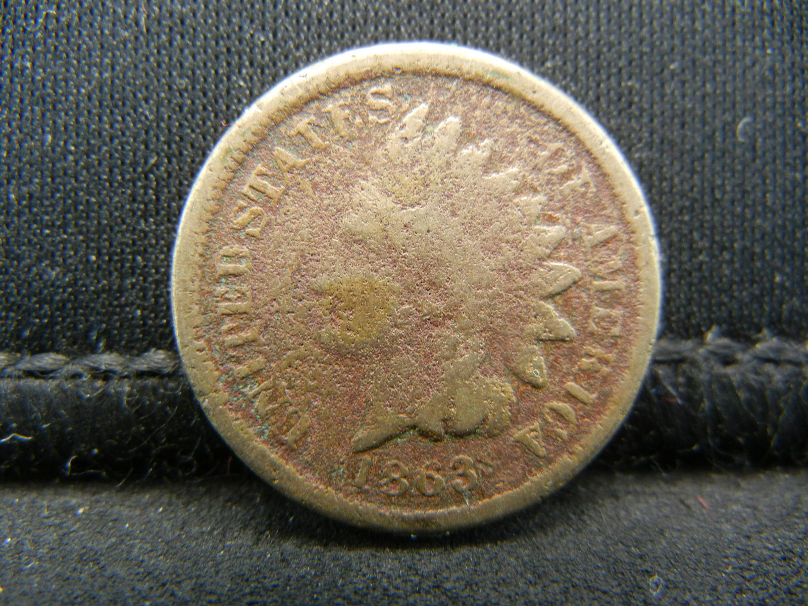 1863 Copper Nickel Indian Head Cent.  Civil War Year. (1 of 2)