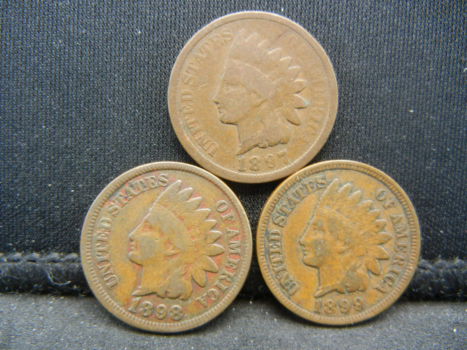 1897 1898 1899 Indian Head Cents. (1 of 2)