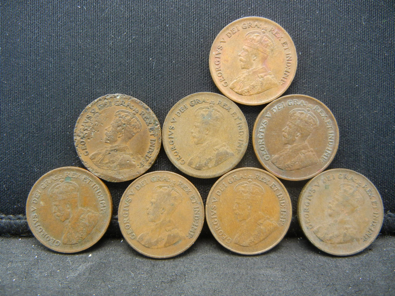 8 George V Canadian Cents. 1920 1921 1928 1929 1932: 8 George V Canadian Cents. 1920 1921 1928 1929 1932 1933 35 36.