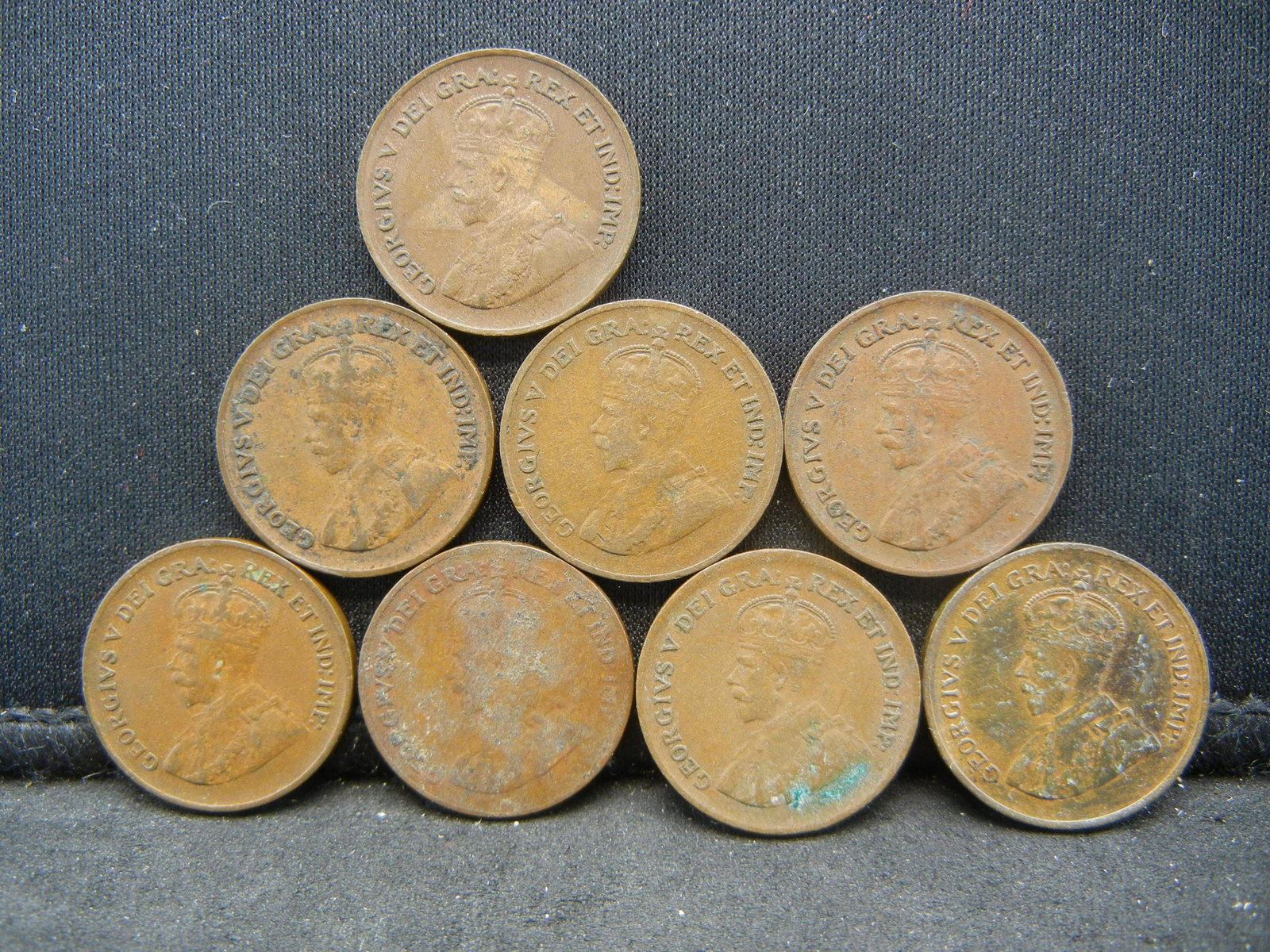 8 George V Canadian Cents. 1920 1921 1929 1931 1932: 8 George V Canadian Cents. 1920 1921 1929 1931 1932 1933 34 36.