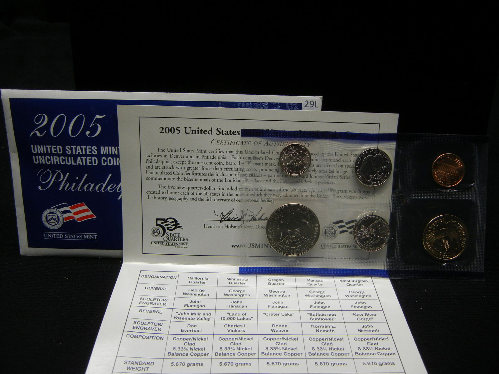 2000 Philadelphia 5 Coin Proof Set Issued By The United (1 of 4)