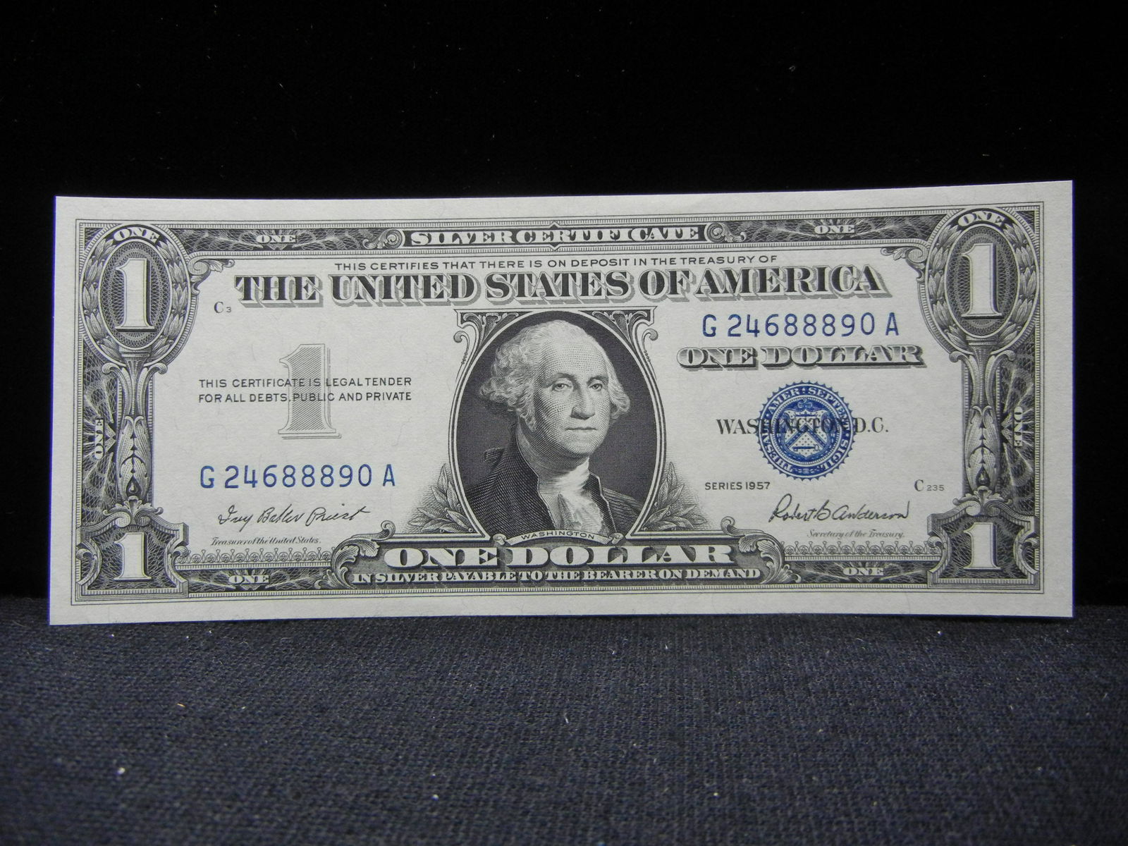 (3) 1957, 1957A, and 1957 B silver certificates. (1 of 9)
