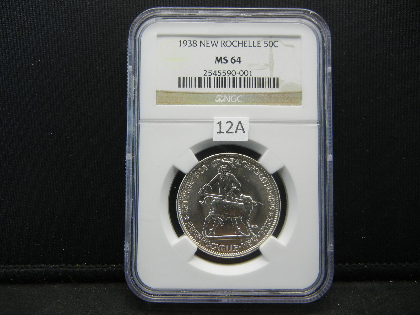 1938 New Rochelle NGC MS64 Commemorative Half Dollar (1 of 4)