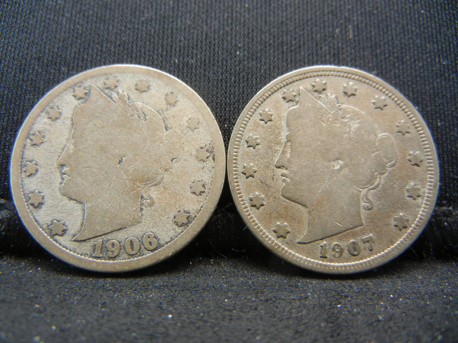 1906 and 1907 Liberty Head V Nickels (1 of 2)