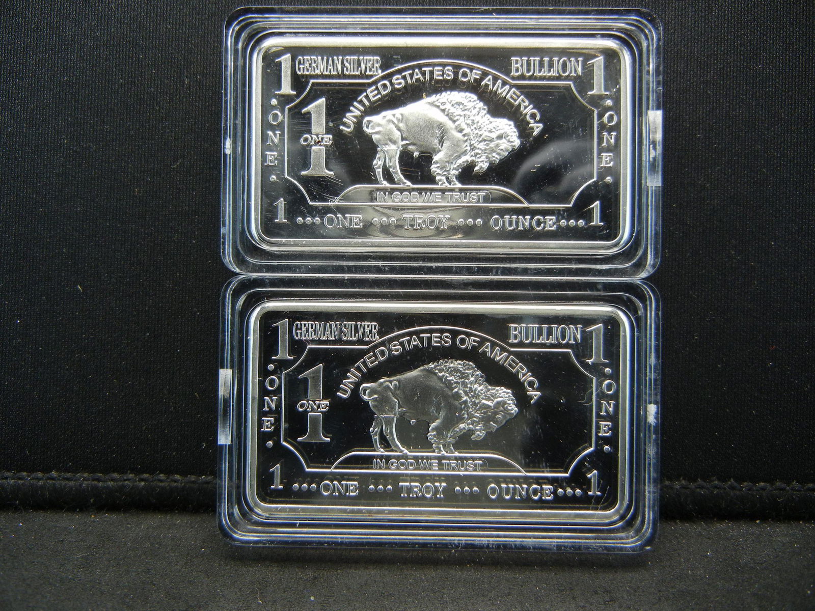 Clad 2 One Troy Ounce German Silver Buffalo Collector: Clad 2 One Troy Ounce German Silver Buffalo Collector Bars Clad