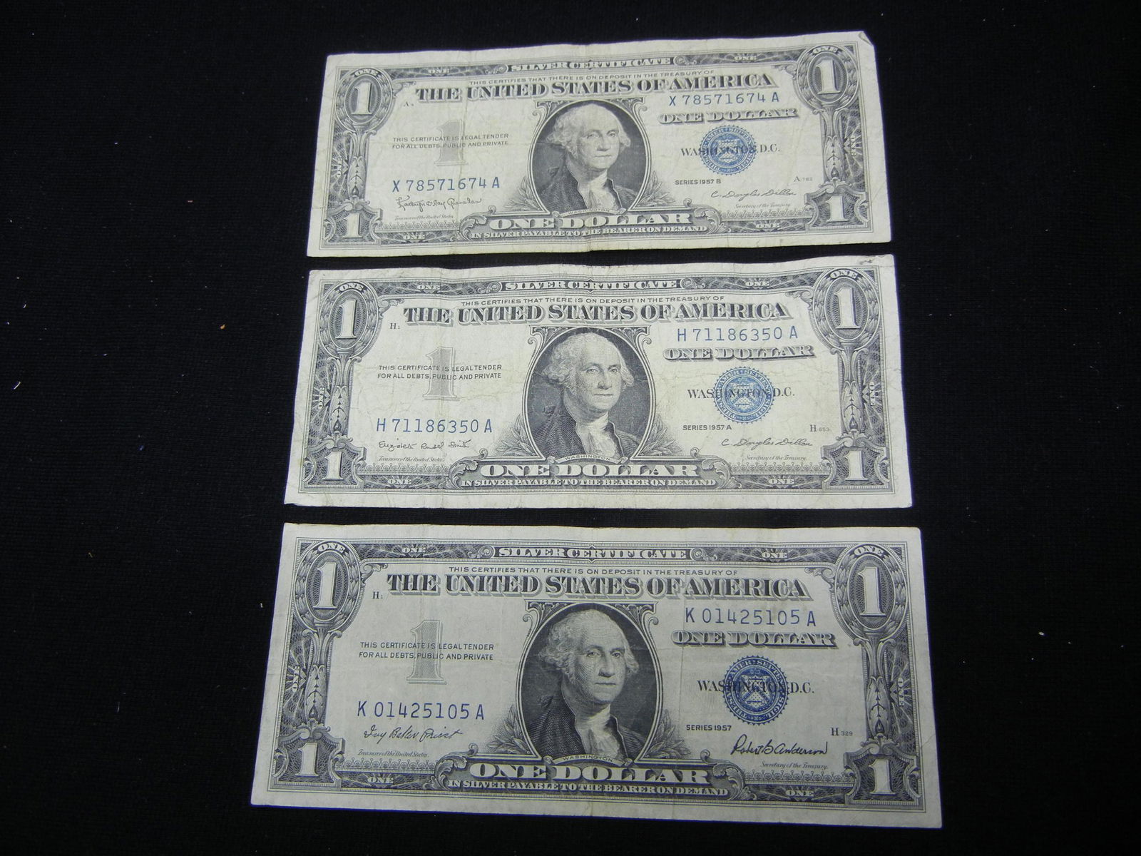 (3) CONSECUTIVE SERIES SILVER CERTIFICATES (1 of 5)