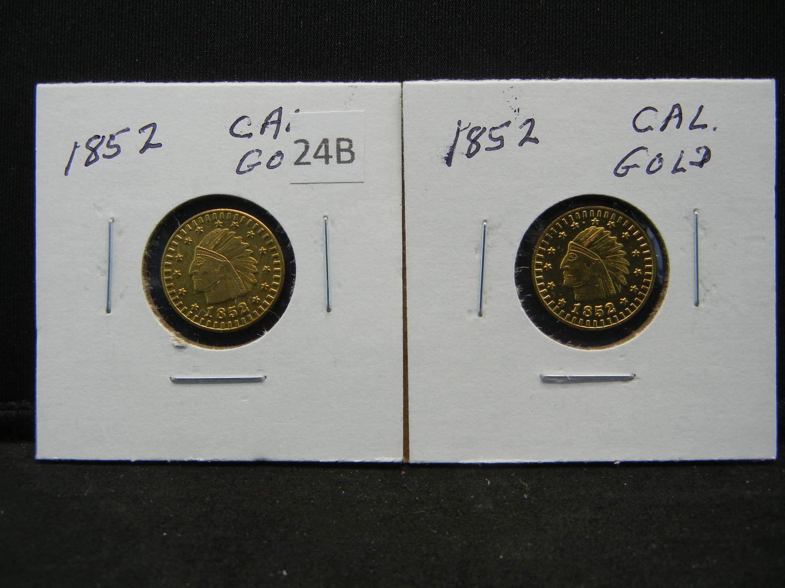 (2) CLAD 1852 California Gold Tokens (1 of 4)