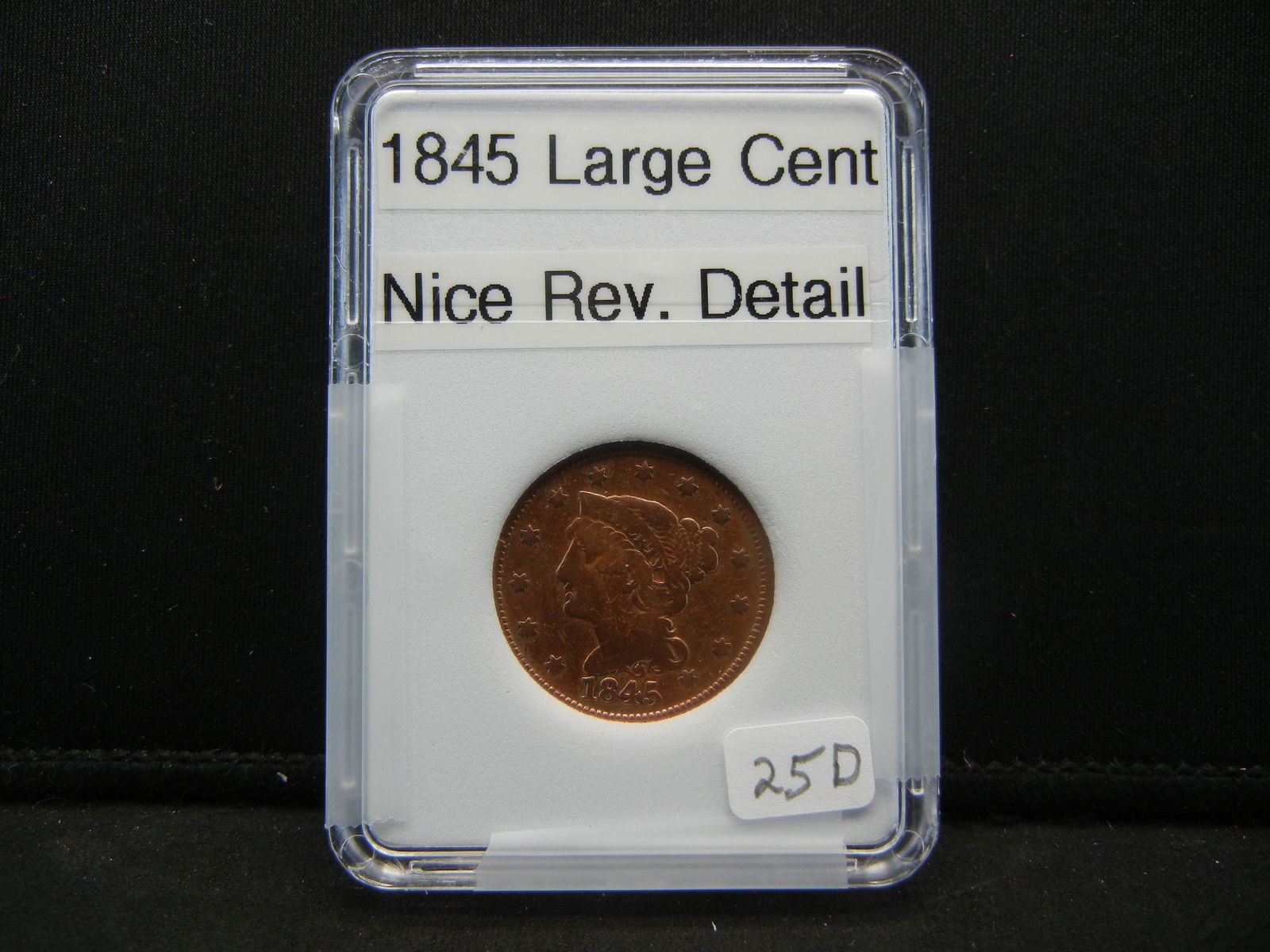 1845 Large Cent, Nice Reverse, Detailed (1 of 4)
