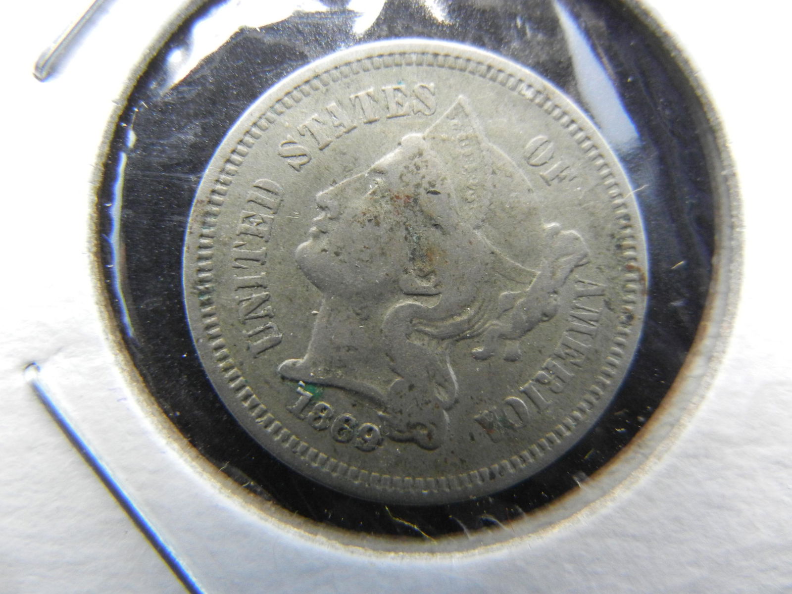 1869 Three Cent Nickel. Nice Coin (1 of 3)